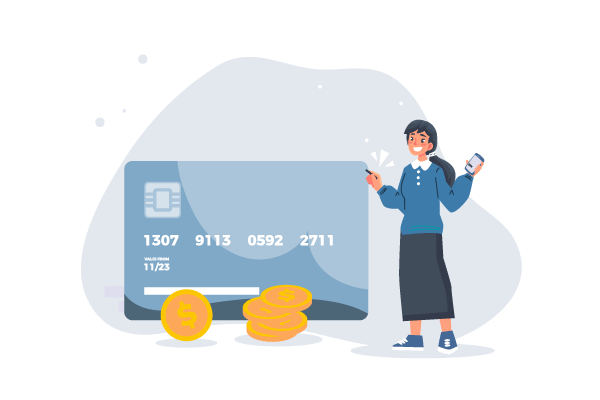 A Girl Using Customized Expense Card for Maximum Control, Open Free Business Checking Account With Instantly