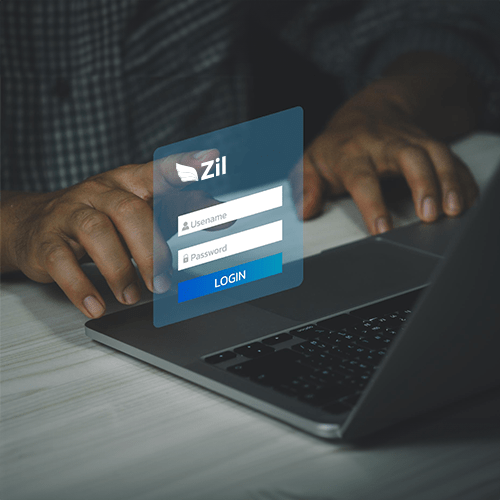 A Man Logs into His Online Banking Account Free on a Laptop.