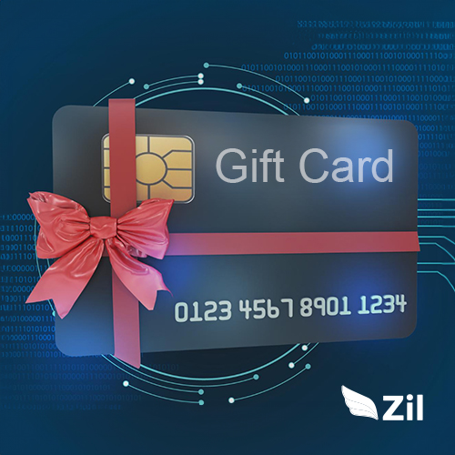 Digital Gift Card Online with Blue Background