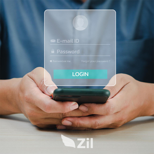 A person is holding a smartphone with both hands. A transparent overlay on the image shows a login screen to Chime Account Alternatives.