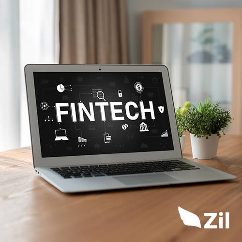 A Laptop Screen Showing Fintech Solutions For Businesses, Streamline Payments Easily