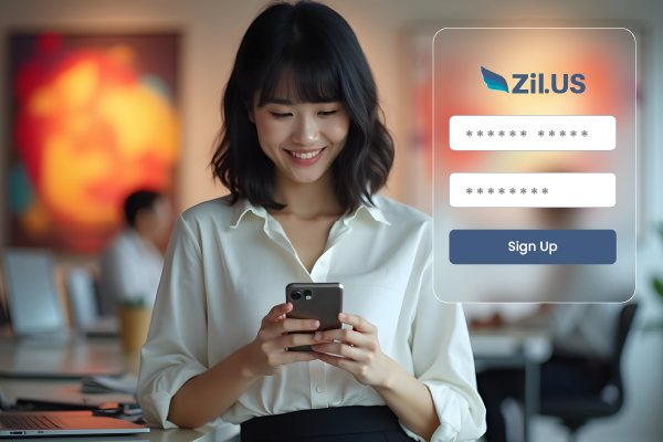 A Woman Holding A Smartphone To Open A Nearside Alternative Account. Enjoy Fast Payments, No Fees, and Easy Account