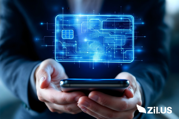 A Man Using A Phone To Make a Virtual Card Payment Easily. Set Spending Limits, Track Expenses in Real-Time, and Boost Control—All from One Platform