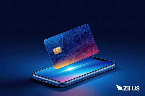 Virtual Cards Displayed Digitally on a Smartphone Screen, Illustrating Modern and Secure Online Payment Solutions for Businesses.