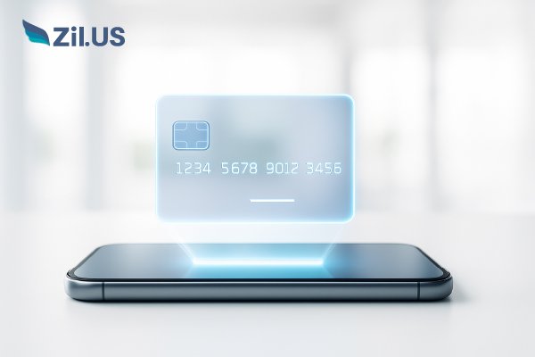 A Phone Displays a Virtual Card Free. Start Spending Securely and Save More